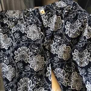 Floral ankle pant jean